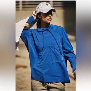 Free People Hot Shot Hooded Layer Size Small and Medium in Royal Blue